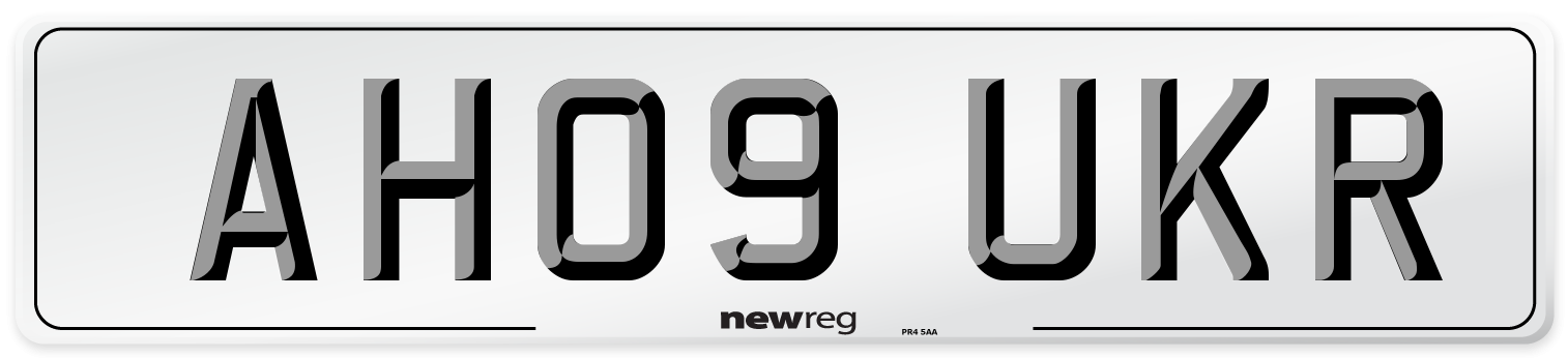 AH09 UKR Number Plate from New Reg